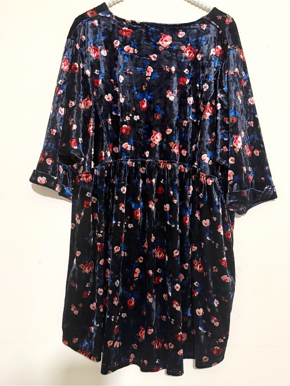 Natural Life Stella Velvet Floral Boho Dress SIZE XL - Picture 5 of 5